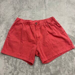 Bear Bottom Shorts Mens Large 5.5" Red Stretch Chino Elastic Waist Dad